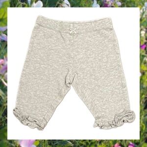 CARTERS Gray Leggings with Ruffle Hem Bottom. Size 3M